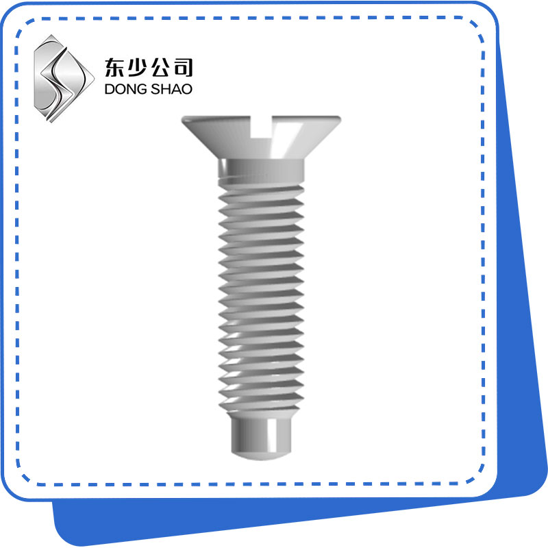 Slotted Countersunk serê Screws bi Full Dog Point